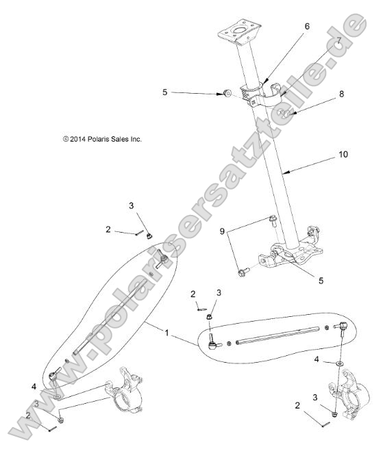 Steering, Steering Post Asm. 49ATVSTEERING15SCRAM850
