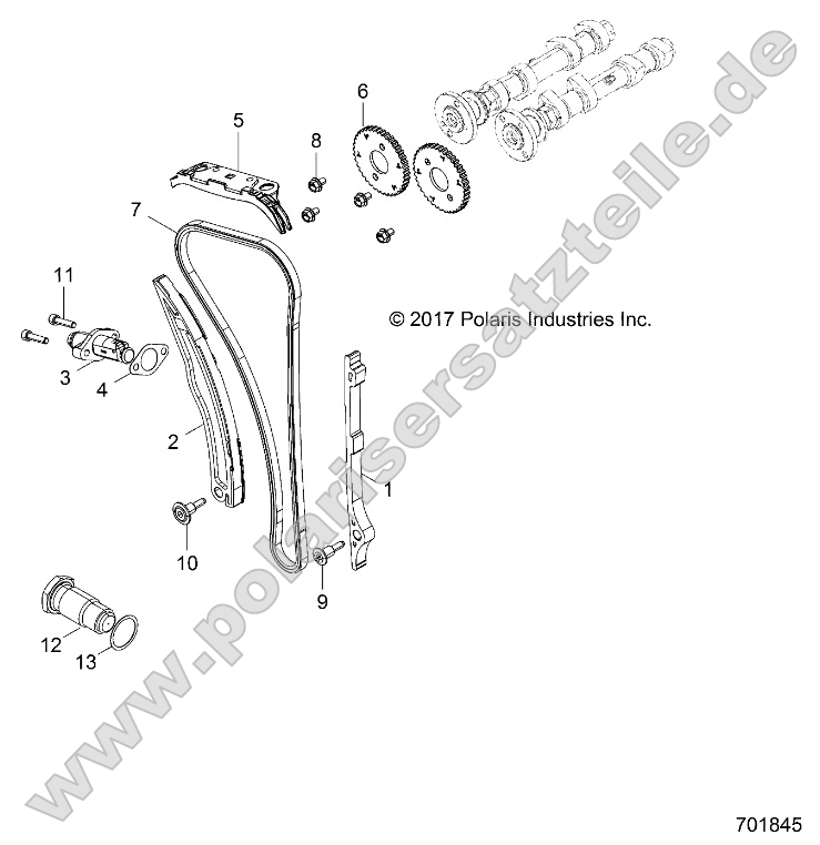 Engine, Cam Chain and Tensioner