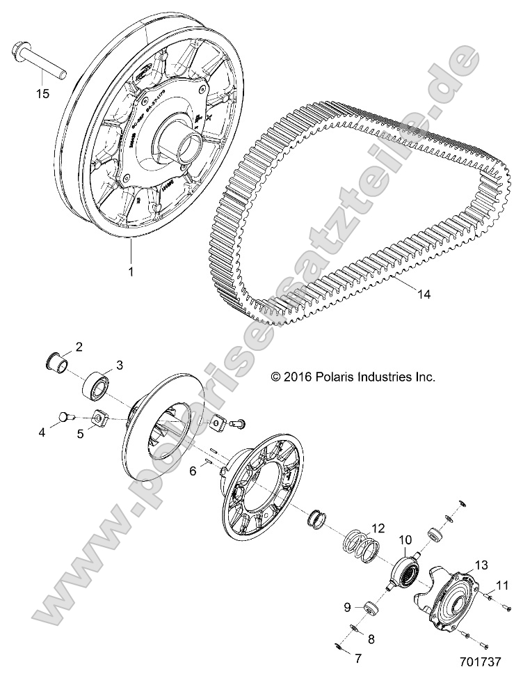 Drive Train, Secondary Clutch