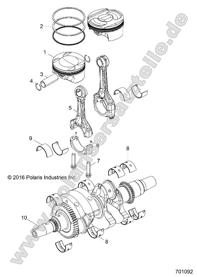 Engine, Crankshaft and Piston