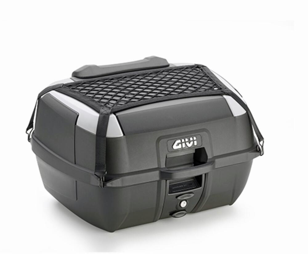 Givi_Monolock_Topcase_B45____45_Liter___schwarz_mit_silber_satiniert Givi Monolock Topcase B45+ - 45 Liter - schwarz mit silber satiniert - inkl. Montagekit