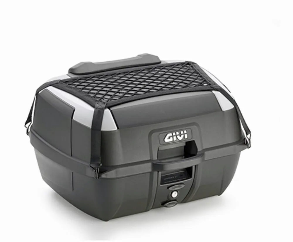 Givi Monolock Topcase B45+ - 45 Liter - schwarz mit silber satiniert - inkl. Montagekit