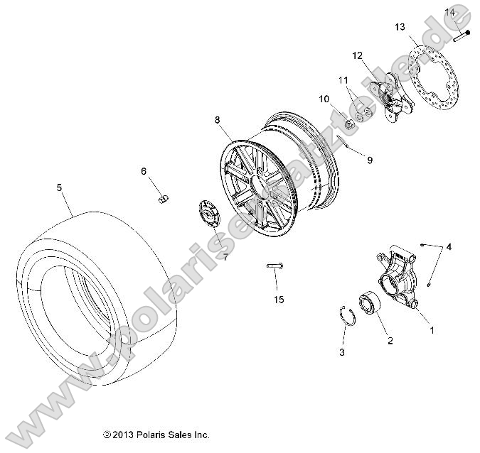 Wheels, Rear and Hub (49ATVWHEELREAR14850)