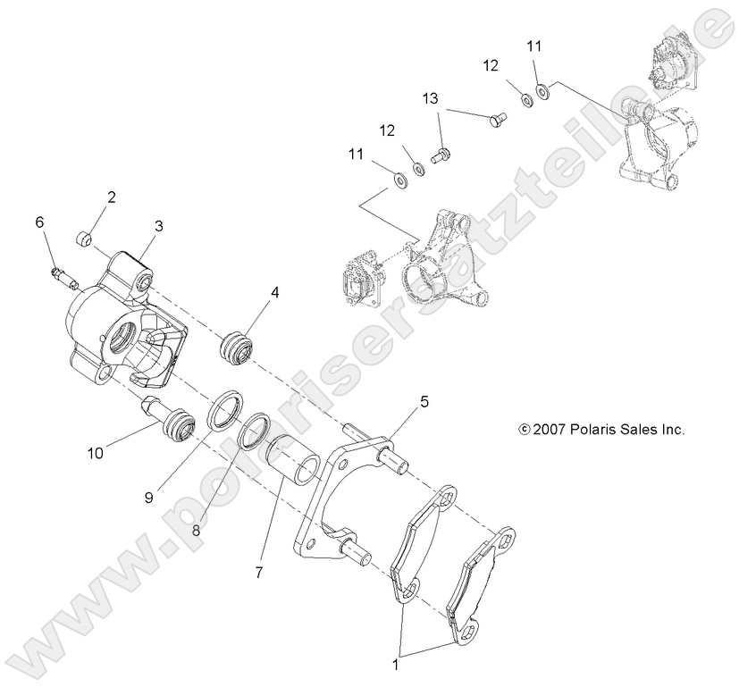 BRAKES, REAR CALIPER