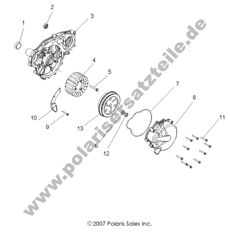 ENGINE, STATOR and FLYWHEEL