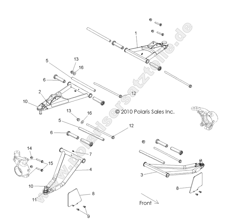 SUSPENSION, FRONT CONTROL ARMS