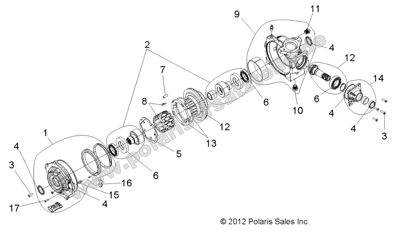 Drive Train, Front Gearcase Internals