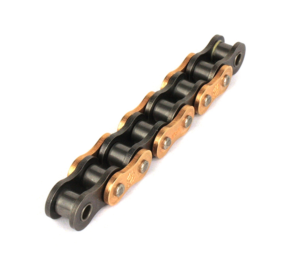AFAM-MX2-G-Kette-420-gold-schwarz-Abbildung AFAM MX2-G Kette 420 gold-schwarz - 116 Glieder - Clip Schloss - Motocross / Enduro