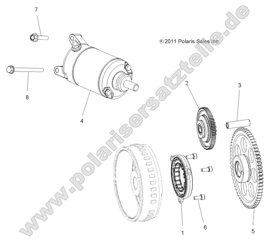 ENGINE, STARTER DRIVE