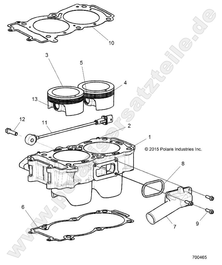 ENGINE, CYLINDER AND PISTON