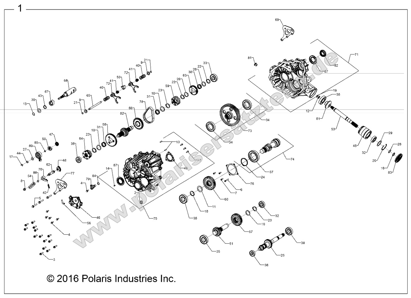 Drive Train, Main Gearcase Internals (701795)