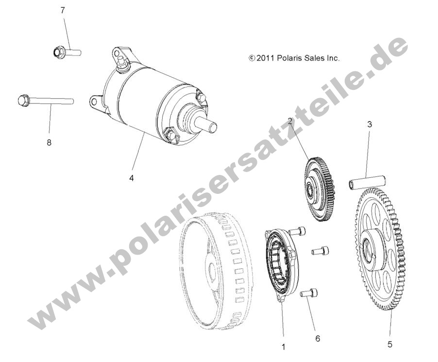 ENGINE, STARTER DRIVE