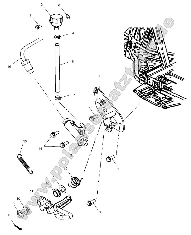 Rear Master Cylinder/Foot Pedal