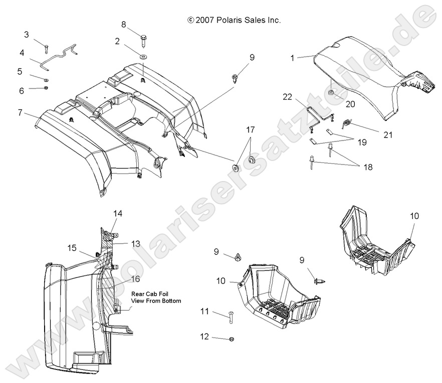 BODY, REAR CAB and SEAT