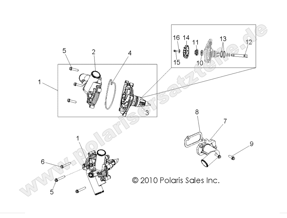 ENGINE, COOLING, WATERPUMP