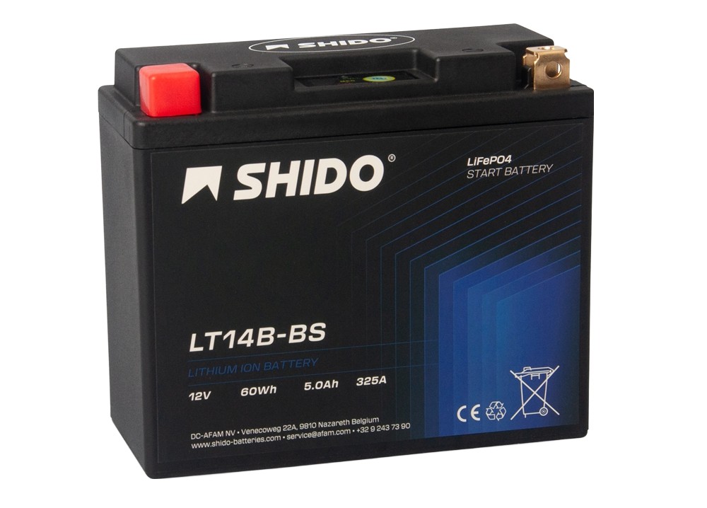 Shido LT14B-BS Lithium Ionen Batterie 12V LiFePO4 (YT14B-BS YT14B-4) Shido LT14B-BS Lithium Ionen Batterie 12V LiFePO4 (YT14B-BS YT14B-4)