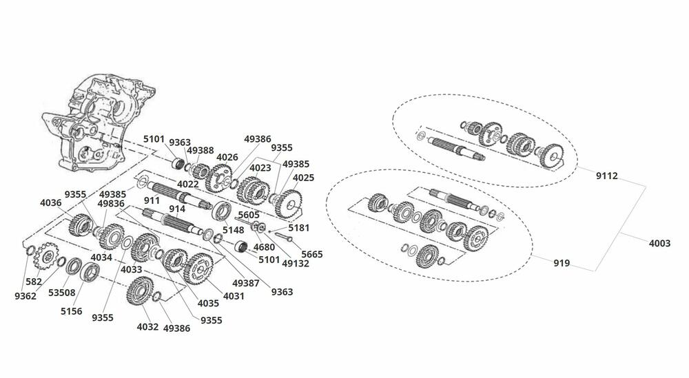 Fantic-TL-50-2020-Getriebe Getriebe