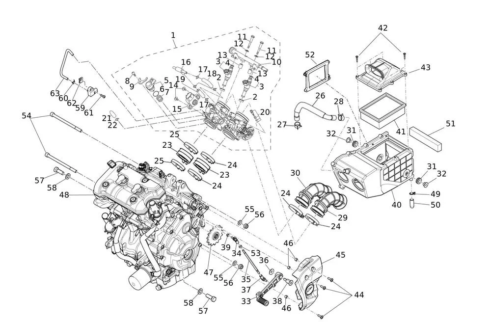 Ansaugsystem / Schalthebel