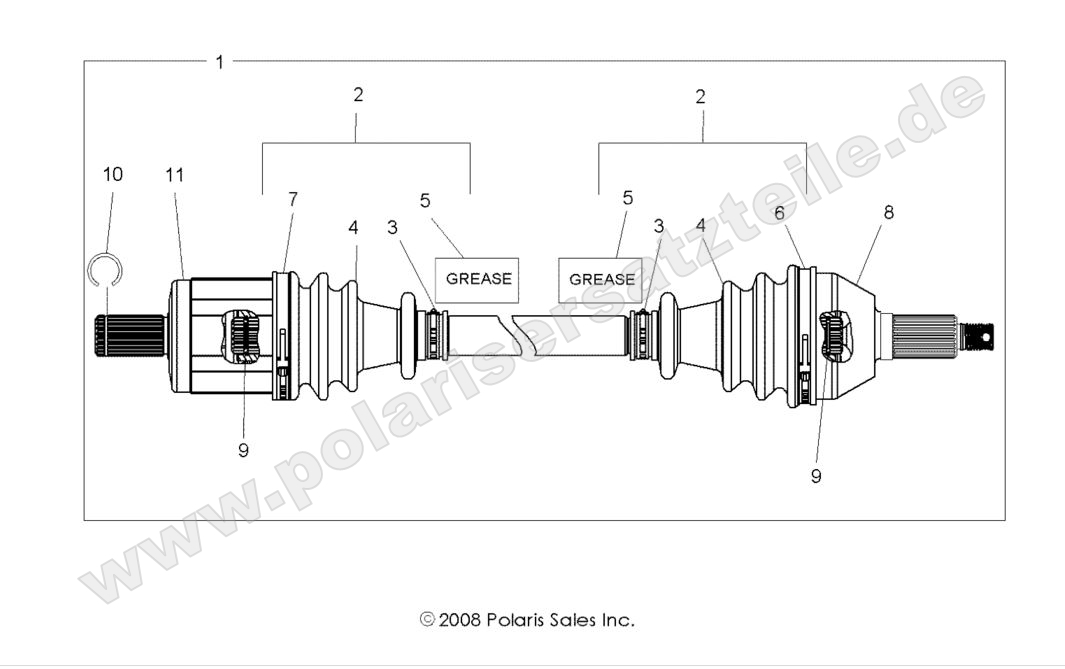 DRIVE TRAIN, FRONT HALF SHAFT