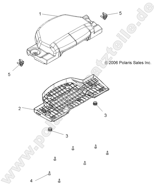 BODY, PASSENGER SEAT BOTTOM