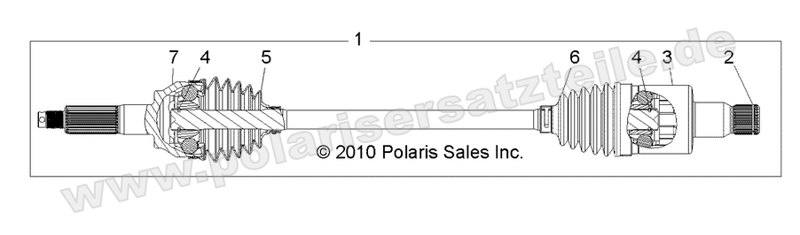 DRIVE TRAIN, REAR HALF SHAFT