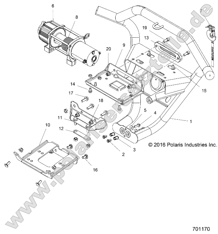 Accessory, Front Bumper, w/ Winch (701170)