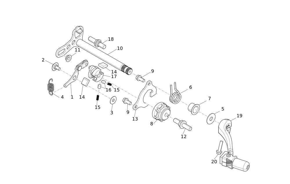 XE300MY24-Schaltung Schaltwelle