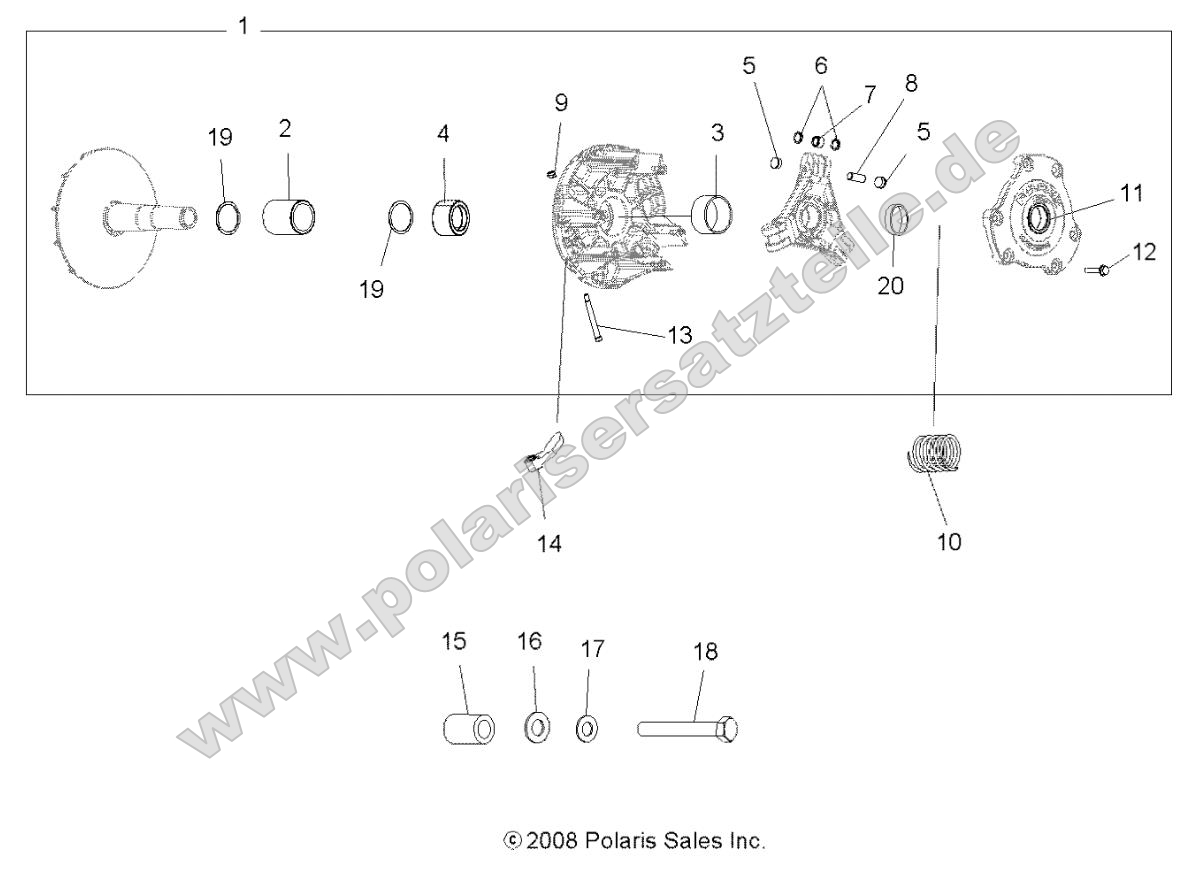Drive Train, Primary Clutch (A17SVS95CM)