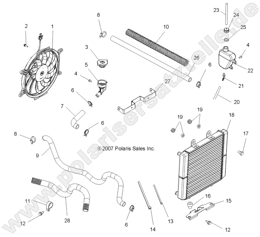 ENGINE, COOLING SYSTEM (Produktionsdatum vor 6/04/2009)