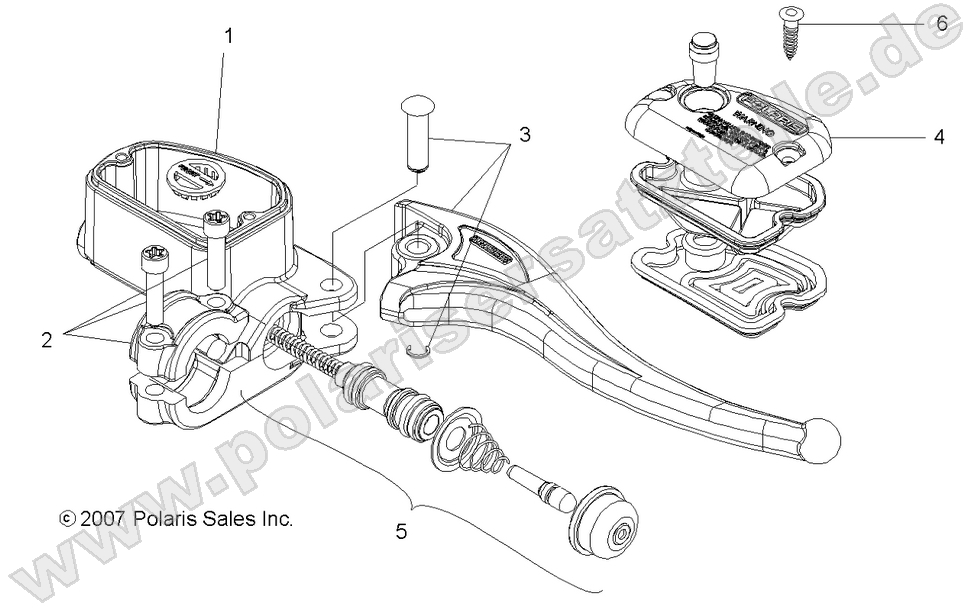 BRAKES, RIGHT HAND MASTER CYLINDER