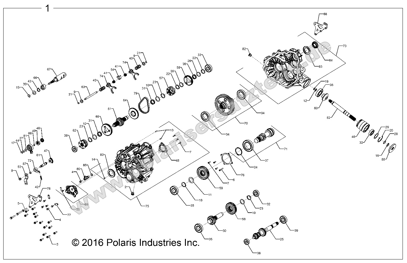 Drive Train, Main Gearcase Internals (701074)