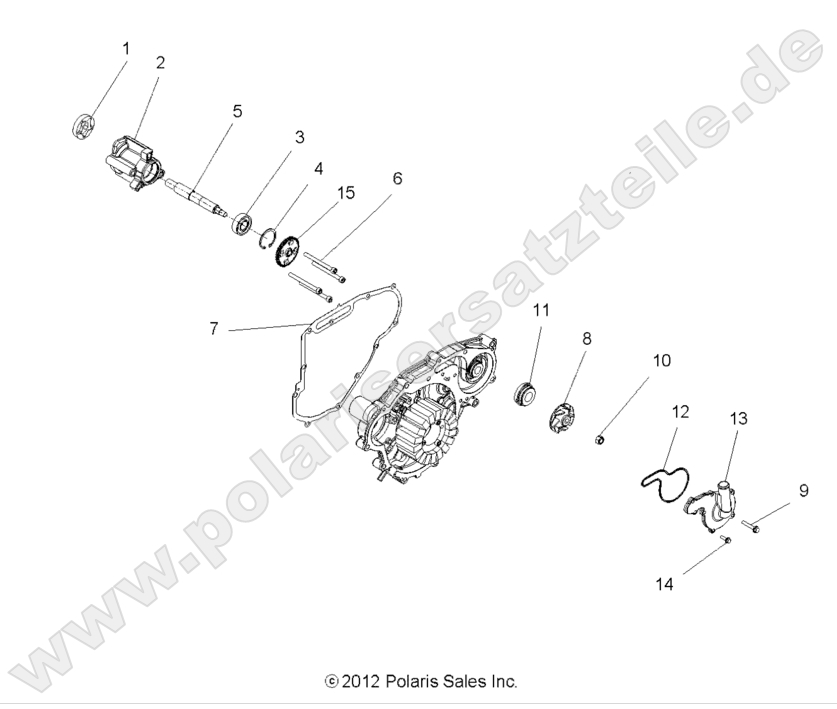 ENGINE, OIL PUMP and WATER PUMP