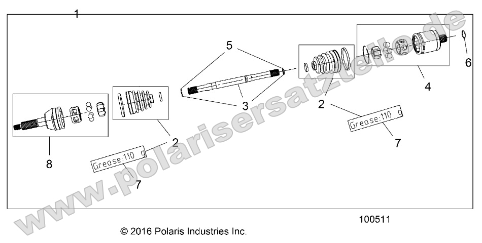 Drive Train, Rear Half Shaft