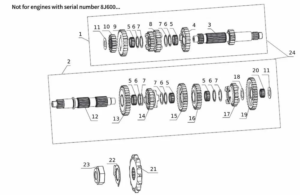 55841_036ewkz8ejZmYs Getriebe nicht für Motornummer 8J600...