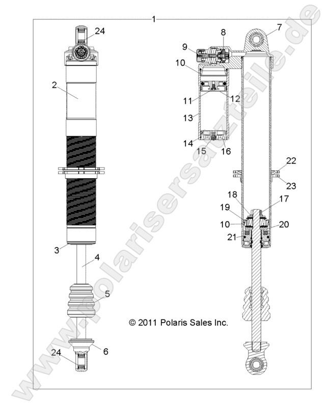 SUSPENSION, FRONT SHOCK