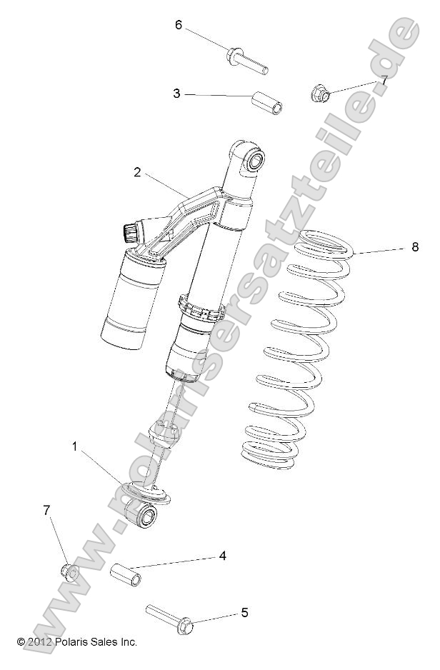 Suspension, Shock, Rear, Mounting