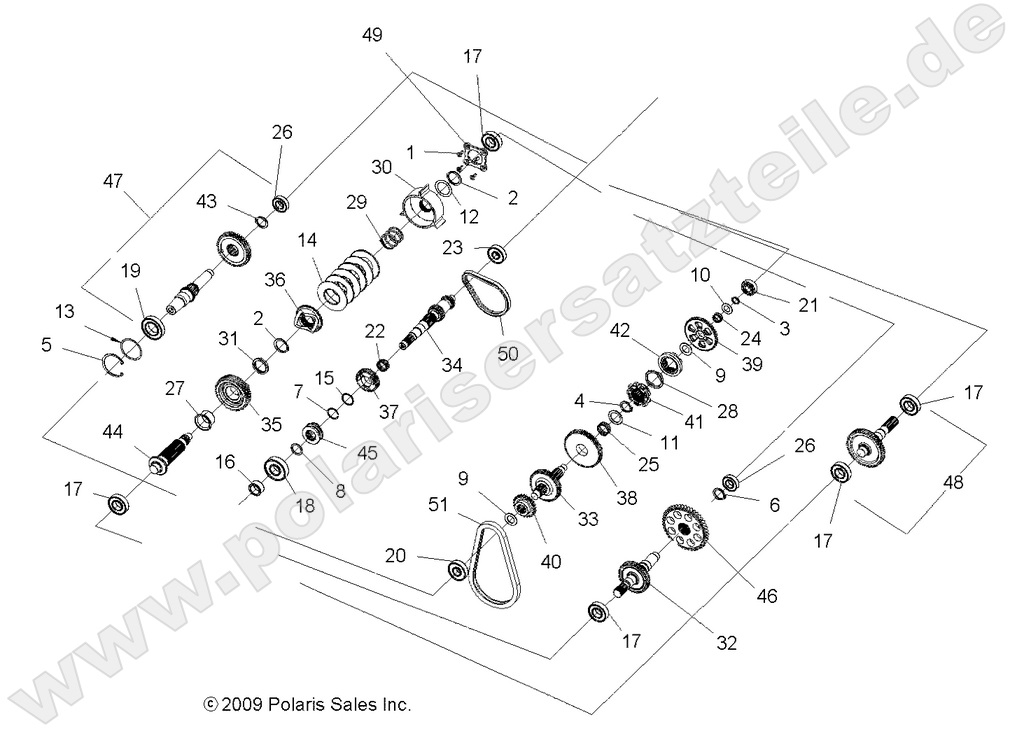 DRIVE TRAIN, MAIN GEARCASE INTERNALS