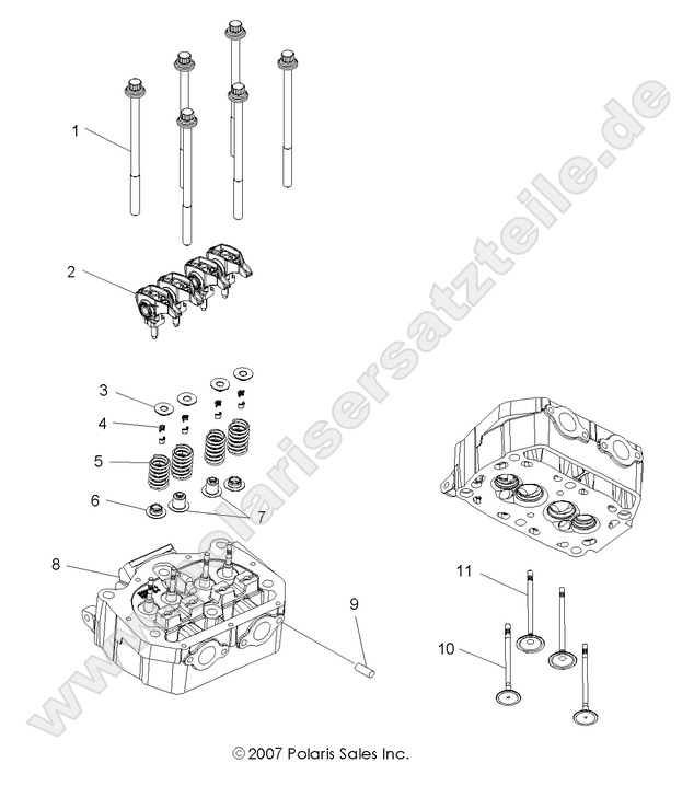 ENGINE, CYLINDER HEAD and VALVES