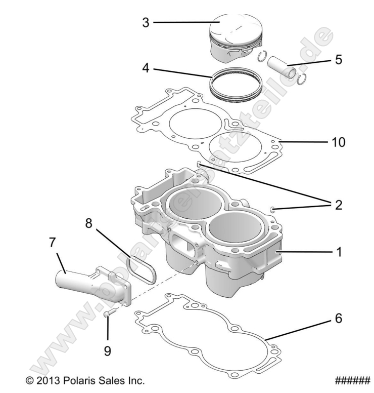 ENGINE, CYLINDER AND PISTON