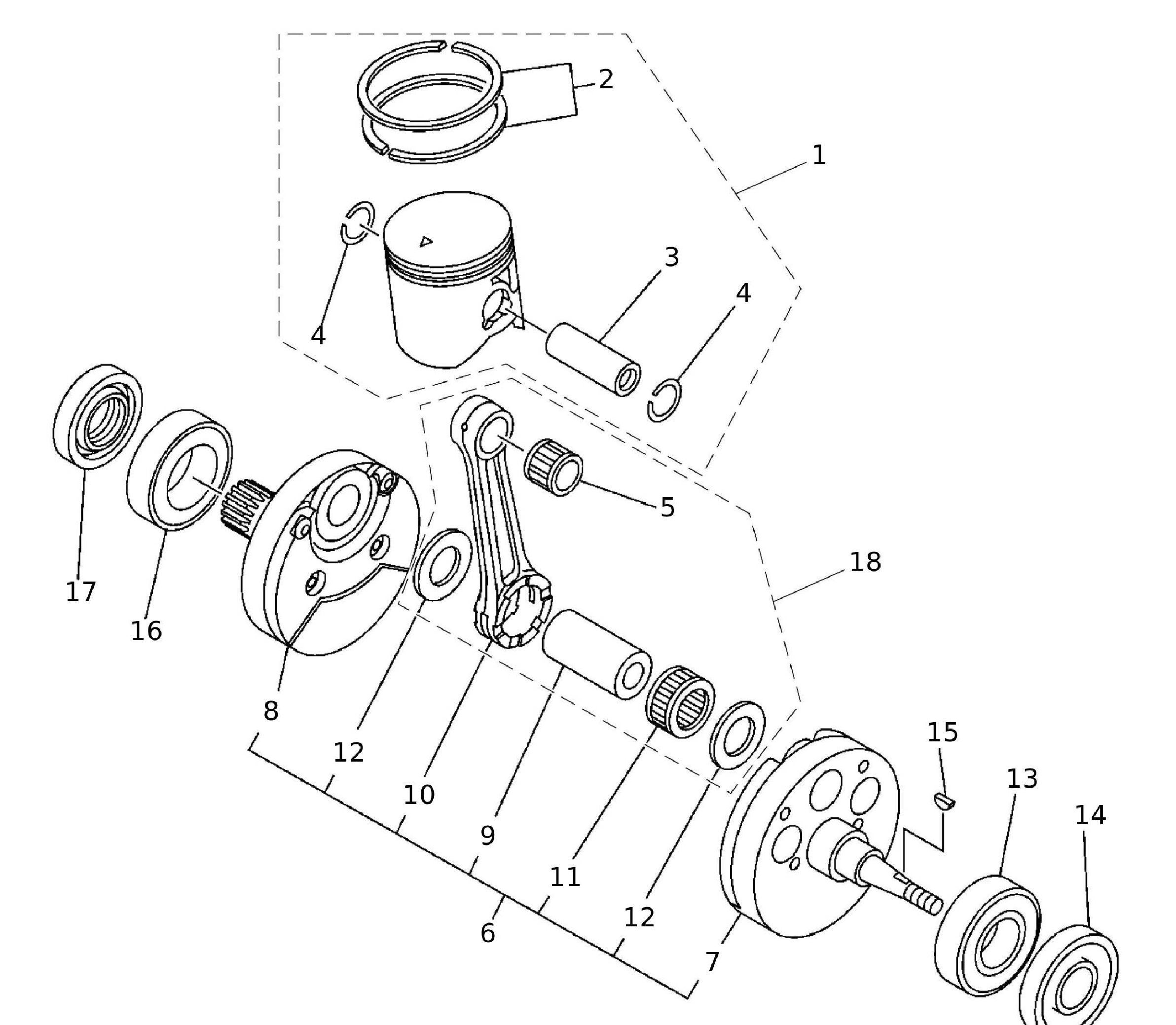 Kurbelwelle / Kolben Kurbelwelle / Kolben