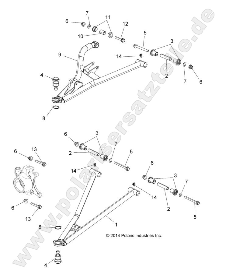 SUSPENSION, FRONT CONTROL ARMS