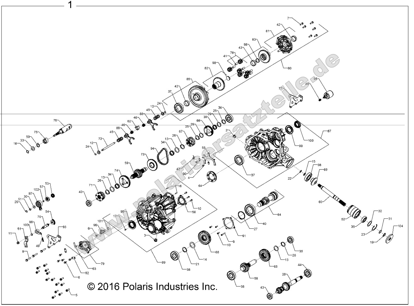 Drive Train, Main Gearcase Internals (701057)
