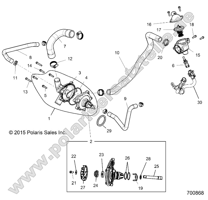 Engine, Waterpump and Bypass