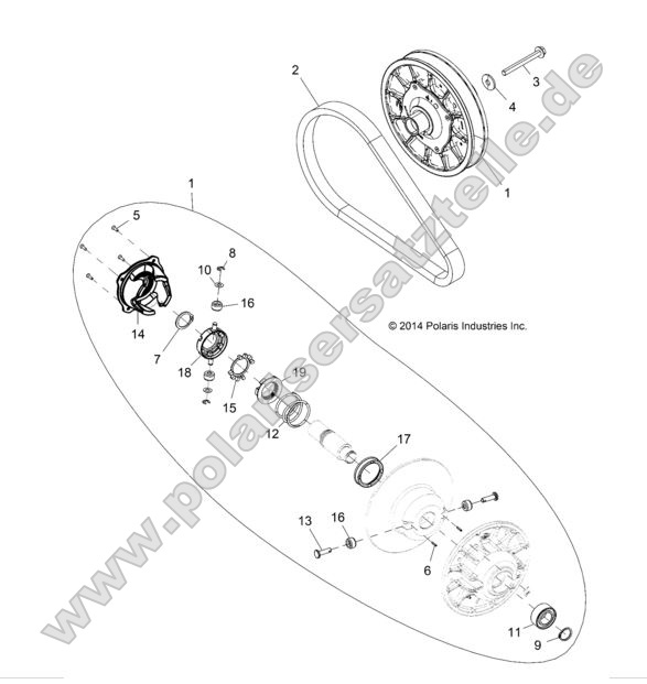 DRIVE TRAIN, SECONDARY CLUTCH