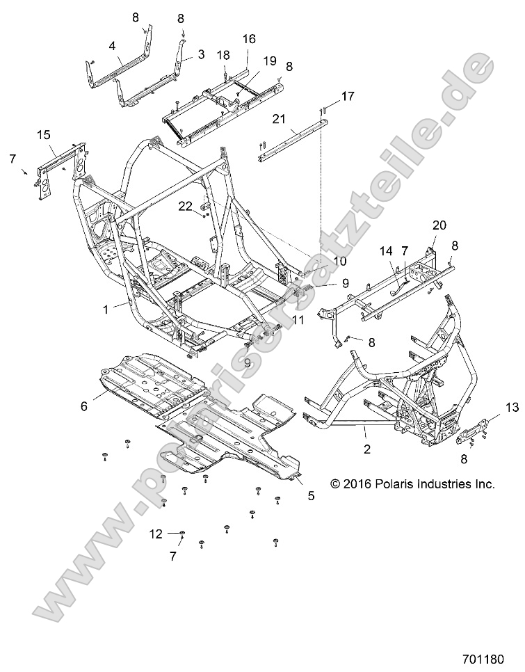 Chassis, Main Frame and Skid Plates (701180)