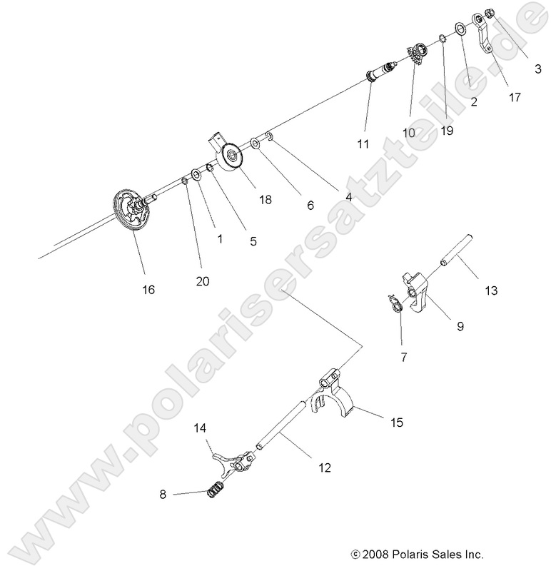 DRIVE TRAIN, MAIN GEARCASE SHIFT FORKS