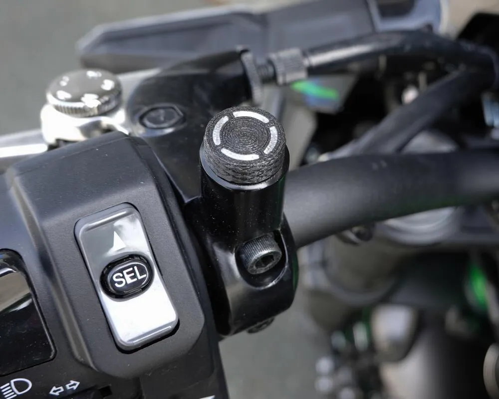 TMP Spiegelhalterung Blindstopfen Set - M10x1,25 Rechtsgewinde - schwarz/silber