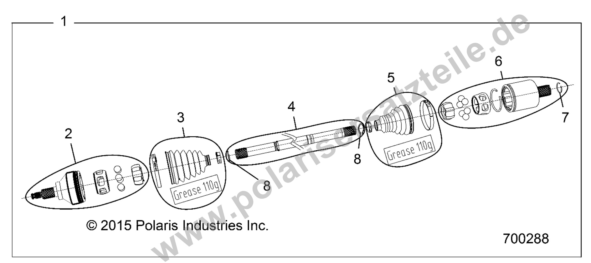 DRIVE TRAIN, REAR HALF SHAFT