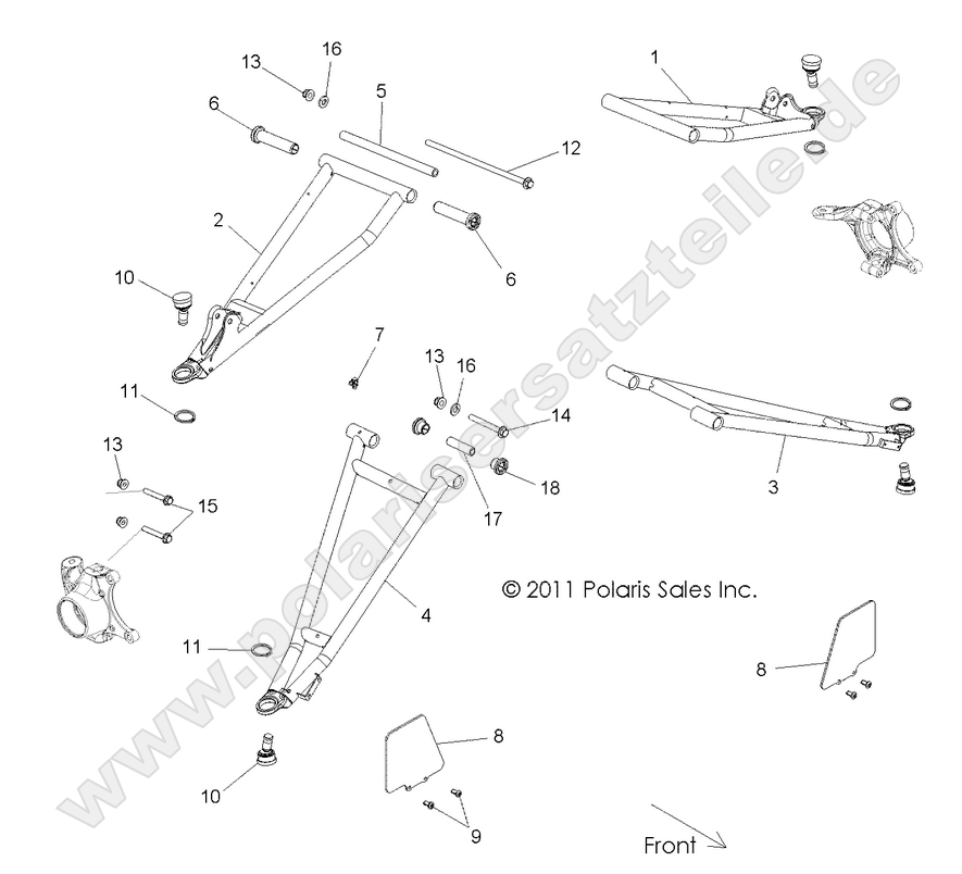 SUSPENSION, FRONT CONTROL ARMS