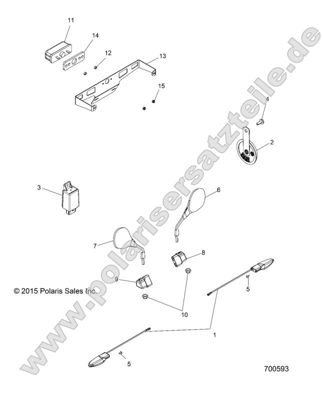 ELECTRICAL, LICENSE PLATE LIGHT, TURN SIGNAL AND HORN